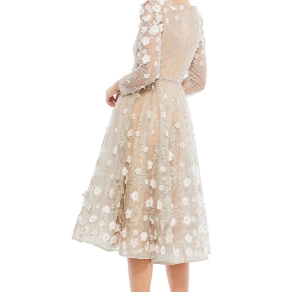 MAC DUGGAL FLORAL EMBELLISHED LACE A-LINE COCKTAIL DRESS, 18 - Picture 2 of 9